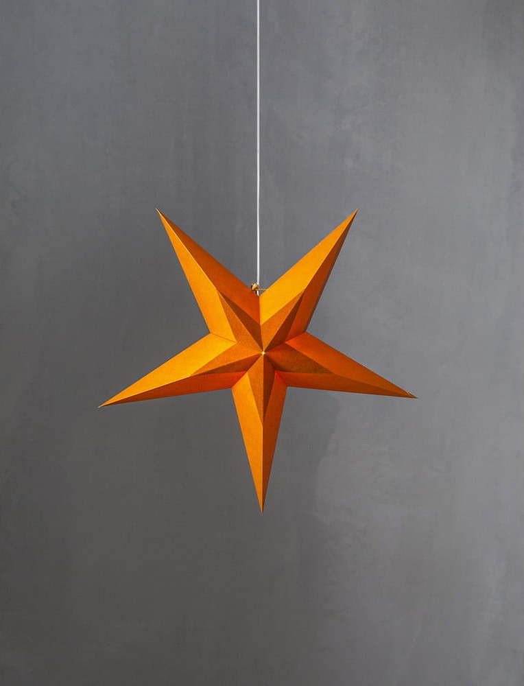 Oranžová vánoční dekorace Star Trading Diva, ø 60 cm