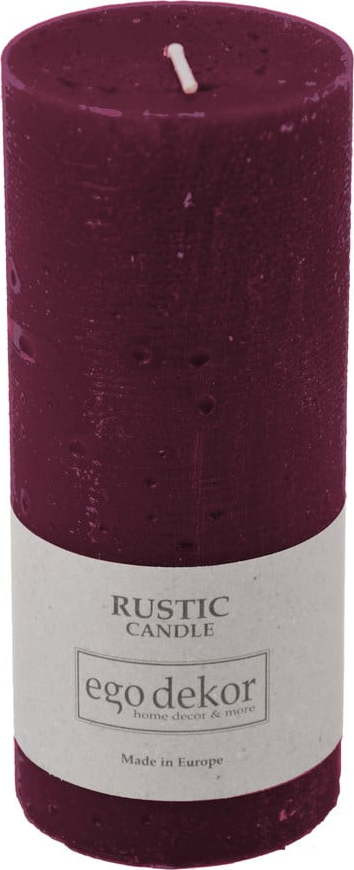 Vínově červená svíčka Rustic candles by Ego dekor Rust, doba hoření 58 h