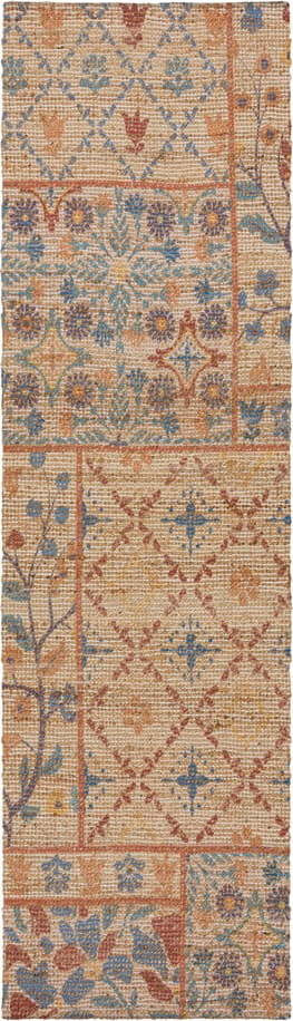 Ručně tkaný běhoun s příměsí juty v přírodní barvě 60x230 cm Taylor Patchwork – Flair Rugs