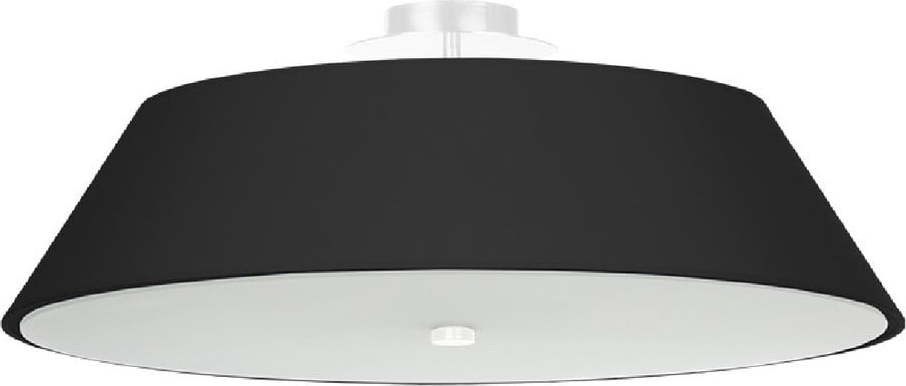 Černé stropní svítidlo se skleněným stínidlem ø 60 cm Hektor – Nice Lamps