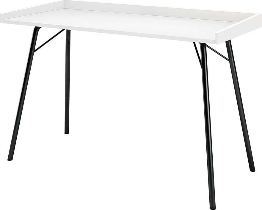 Pracovní stůl s bílou deskou 52x115 cm Rayburn – Woodman