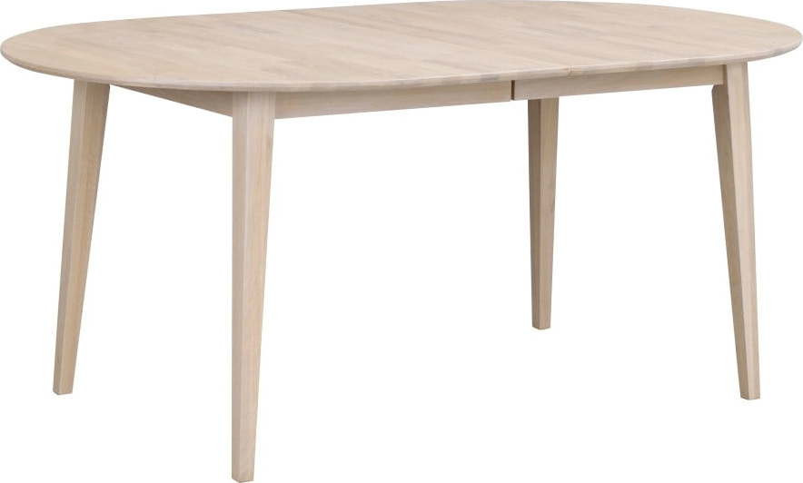 Světlý oválný dubový rozkládací jídelní stůl Rowico Filippa, 170 x 105 cm