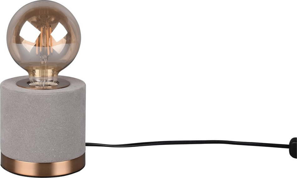 Šedá sametová stolní lampa (výška 11 cm) Judy – Trio