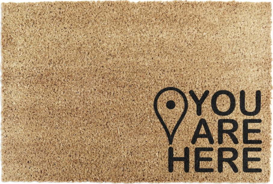 Rohožka z kokosového vlákna 40x60 cm You Are Here – Artsy Doormats