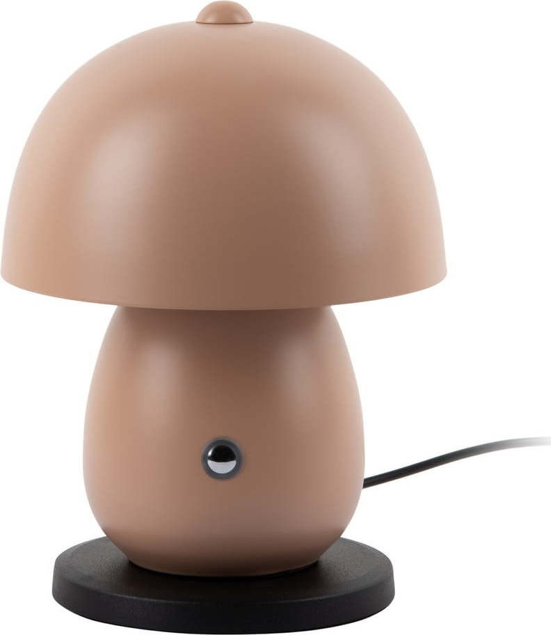 Světle hnědá LED stolní lampa s kovovým stínidlem (výška 18 cm) Mono LED – Leitmotiv