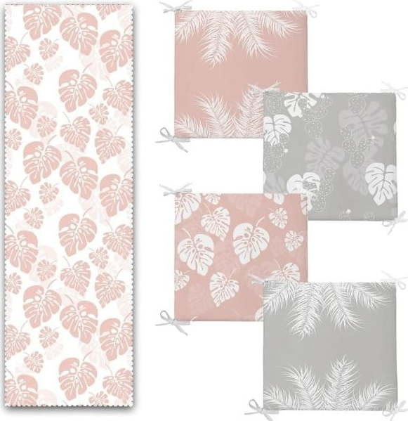 Set podsedáků a běhounu 5 ks Tropical Leaves – Mila Home