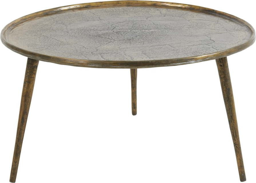 Kovový kulatý konferenční stolek v bronzové barvě ø 67,5 cm Babina – Light & Living