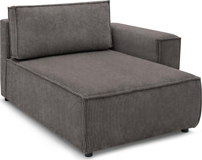 Světle hnědý manšestrový modul pohovky, pravý roh Nihad modular – Bobochic Paris