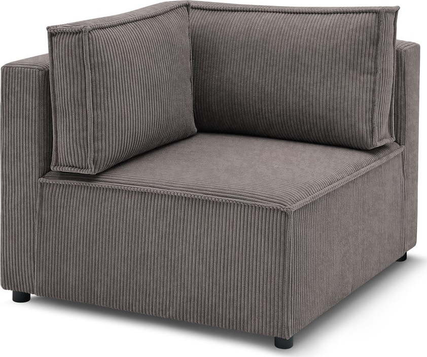 Variabilní manšestrový modul pohovky v cihlové barvě Nihad modular – Bobochic Paris