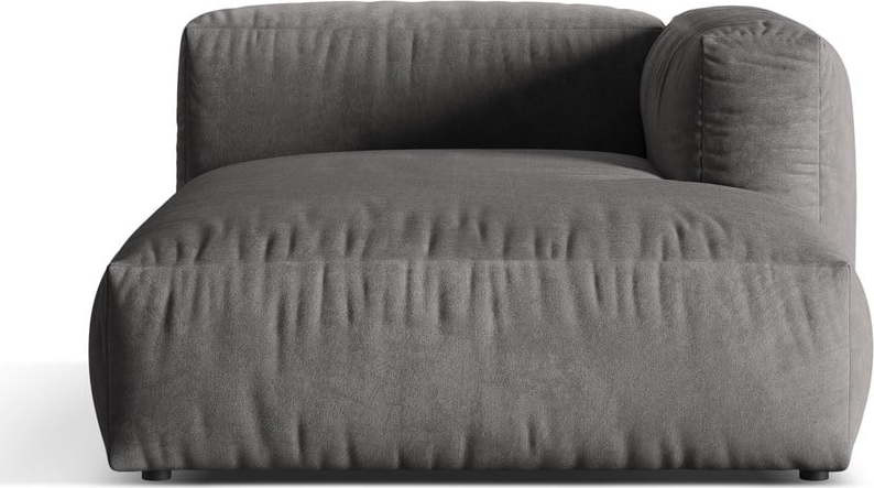 Šedý modul pohovky z textilie bouclé (pravý roh) Martina – Micadoni Home