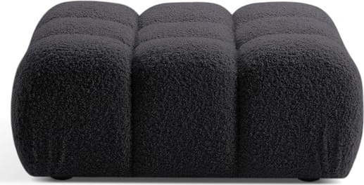 Antracitová modulární podnožka z textilie bouclé Bellis – Micadoni Home