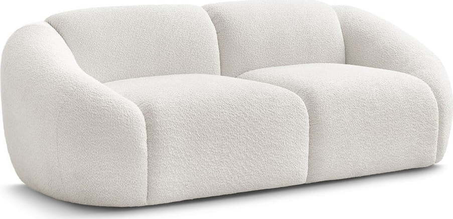 Bílá pohovka z textilie bouclé 230 cm Tina – Bobochic Paris