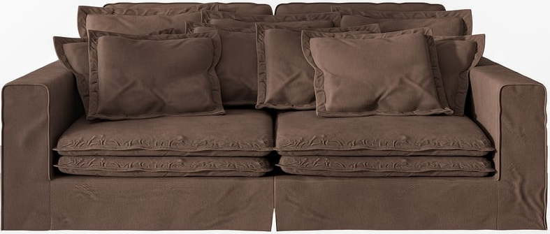 Tmavě hnědá pohovka 236 cm Nora – Ropez