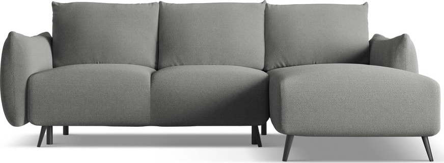 Světle šedá rohová pohovka (pravý roh) Malie – Makamii