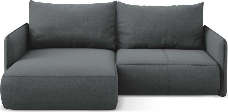 Šedá rozkládací/s úložným prostorem rohová pohovka (levý roh) Nanea – Makamii