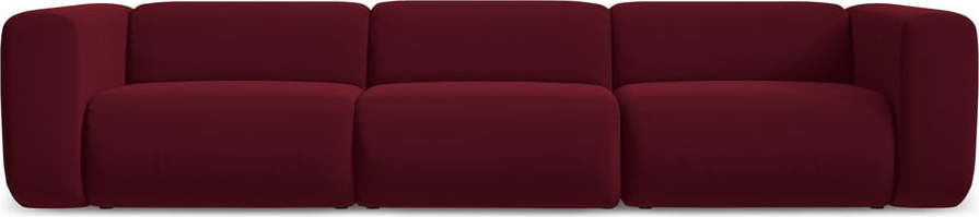 Vínová sametová pohovka 319 cm Ekahi – Makamii