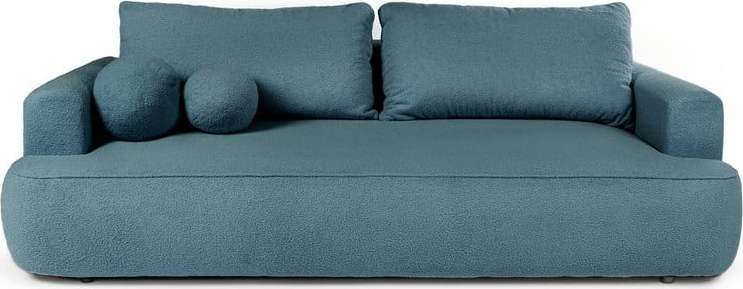 Modrá rozkládací pohovka z textilie bouclé 247 cm Quinoa – Bonami Selection