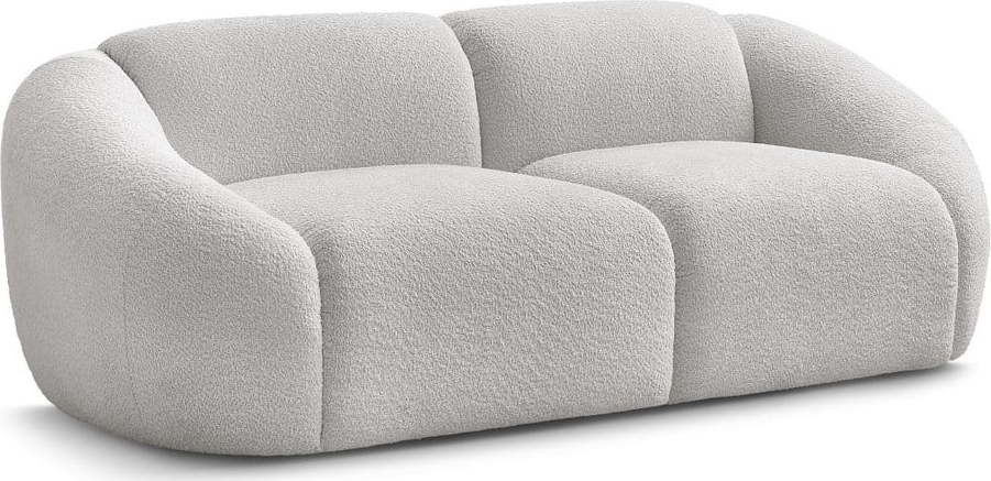 Světle šedá pohovka z textilie bouclé 230 cm Tina – Bobochic Paris