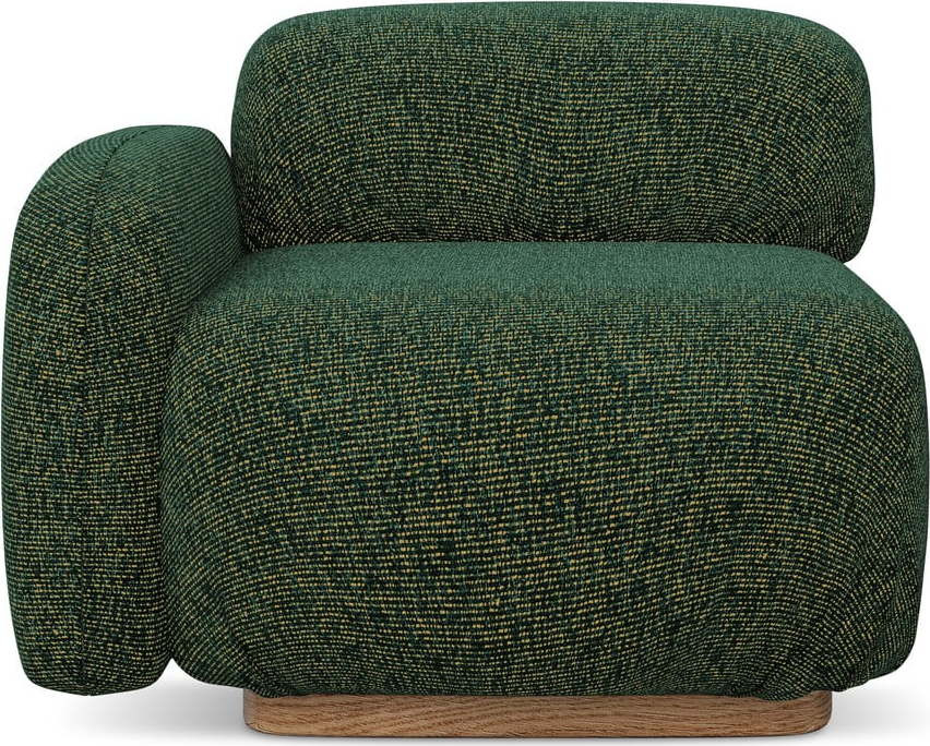 Tmavě zelený modul pohovky (levý roh) Ailani – Makamii