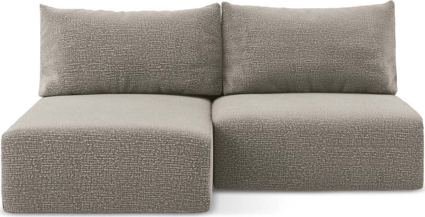 Béžová rozkládací/s úložným prostorem rohová pohovka (levý roh) Kalena – Makamii