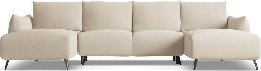 Béžová rohová pohovka Malie – Makamii