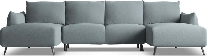 Světle modrá rohová pohovka Malie – Makamii