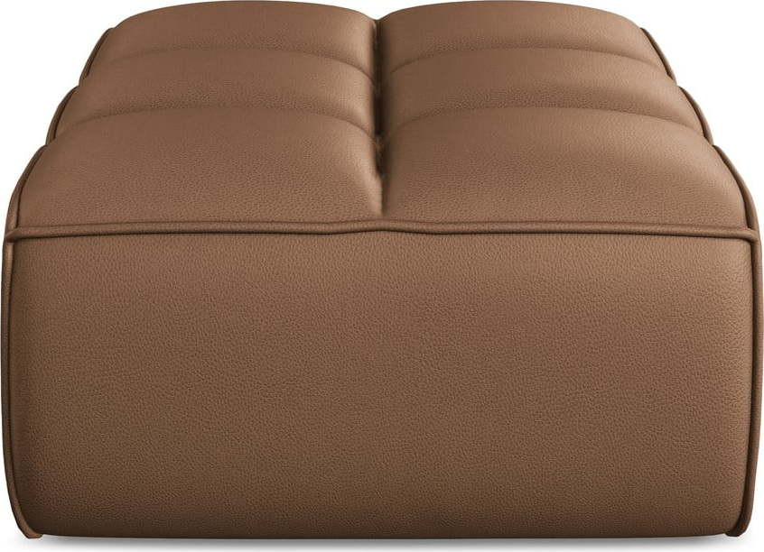 Hnědá modulární podnožka z imitace kůže Kalai – Makamii