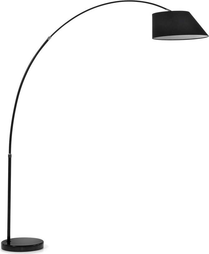 Černá stojací lampa s textilním stínidlem (výška 220 cm) May – Kave Home