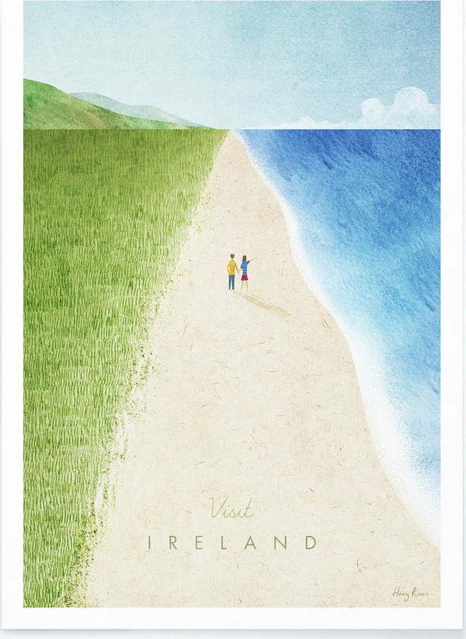 Plakát Travelposter Ireland, 30 x 40 cm