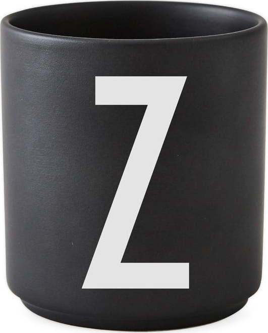 Černý porcelánový hrnek Design Letters Alphabet Z, 250 ml