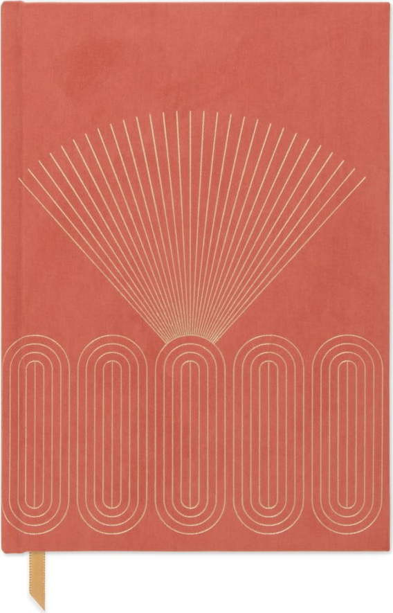 Nedatovaný diář 192 stránek formát A5 Bright Terra Cotta – DesignWorks Ink