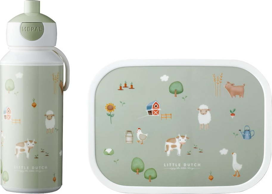 Dětský svačinový box s lahví Little farm – Mepal