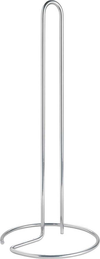 Ocelový stojan na papírové utěrky v leskle stříbrné barvě ø 14 cm Luxy – Metaltex