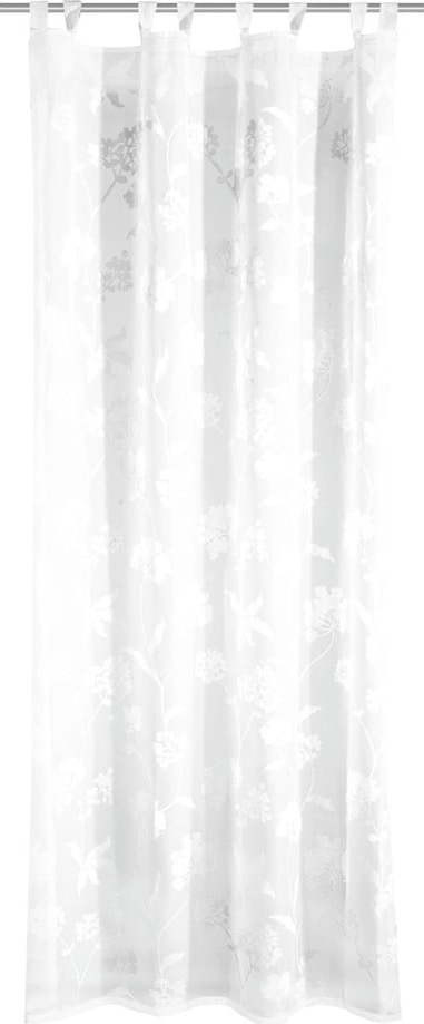 Bílá voálová záclona 135x245 cm Flowers – Sehlbach