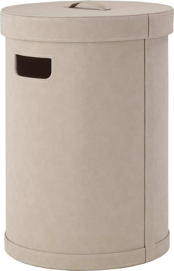Béžový koš na prádlo z umělé kůže Sahla M – Blomus