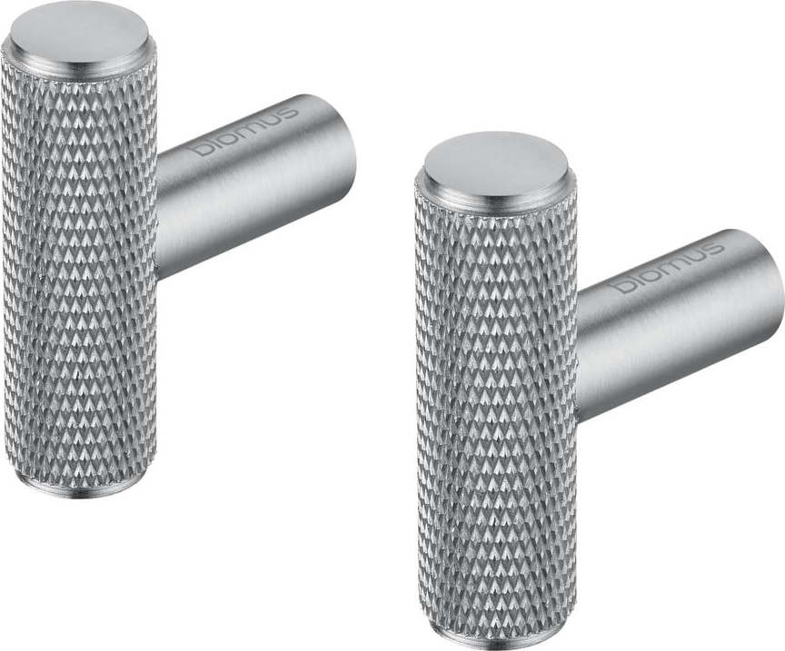 Nástěnné kovové háčky v sadě 2 ks v matně stříbrné barvě Rof – Blomus