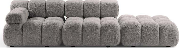 Světle šedá modulární pohovka z textilie bouclé 288 cm Bellis – Micadoni