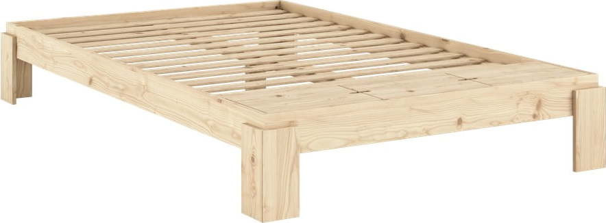 Dvoulůžková postel z borovicového dřeva s roštem v přírodní barvě 140x200 cm Layers – Karup Design