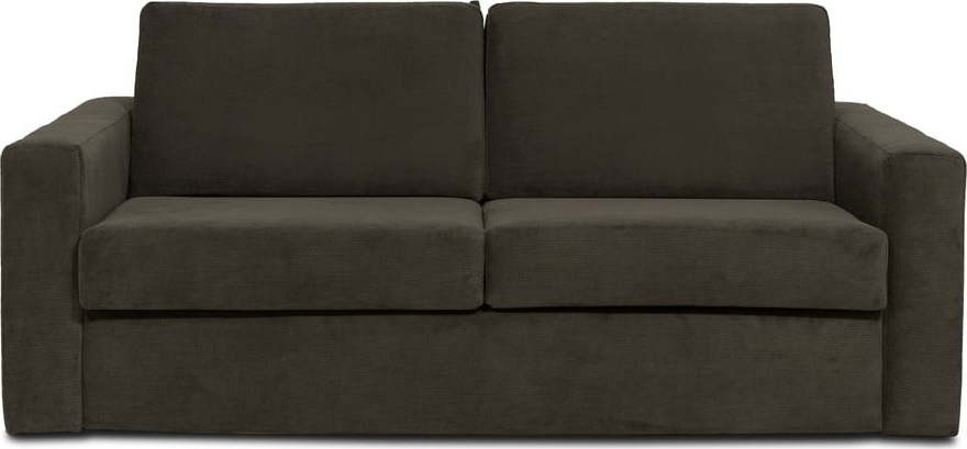 Hnědá manšestrová rozkládací pohovka 197 cm Elbeko - Scandic