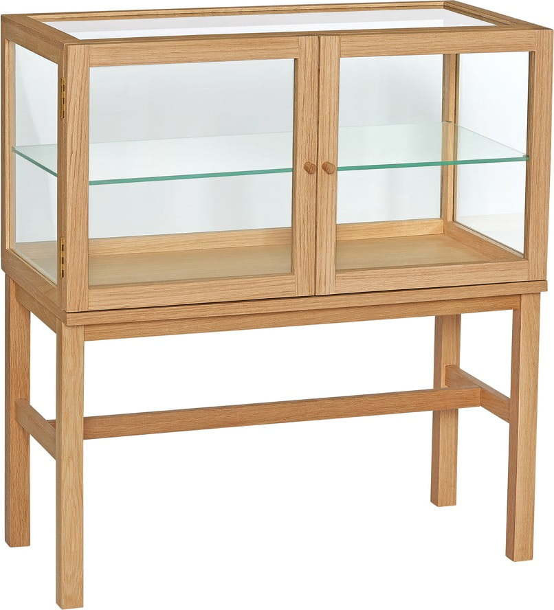 Vitrína v dekoru dubu v přírodní barvě 80x88x42 cm Poetic – Hübsch