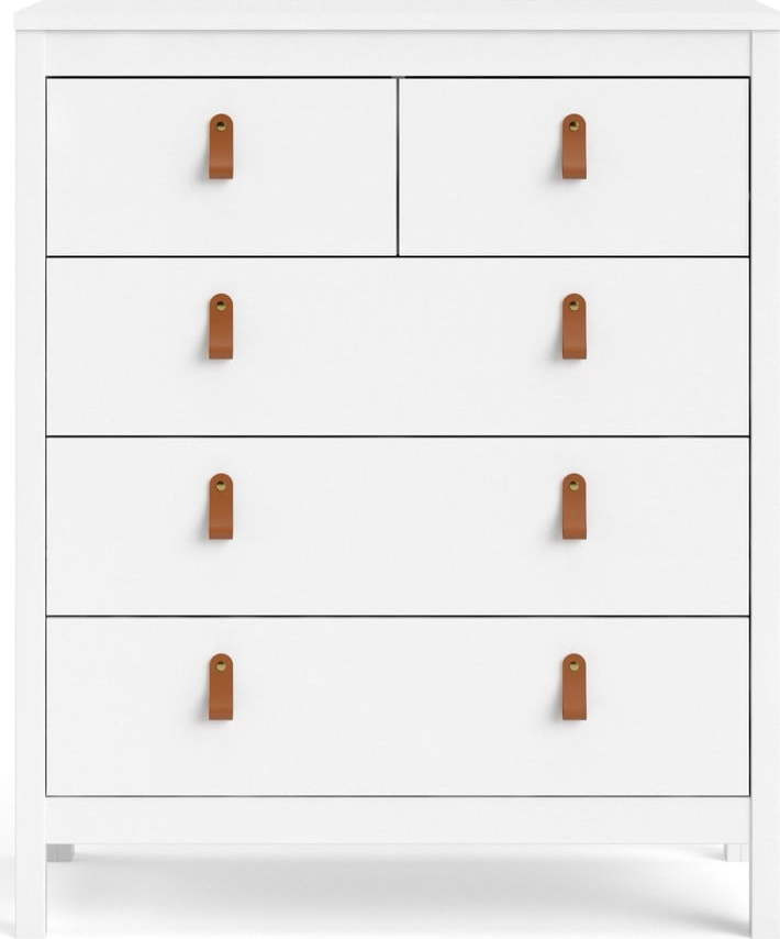 Bílá vysoká komoda 82x99 cm Madrid – Tvilum