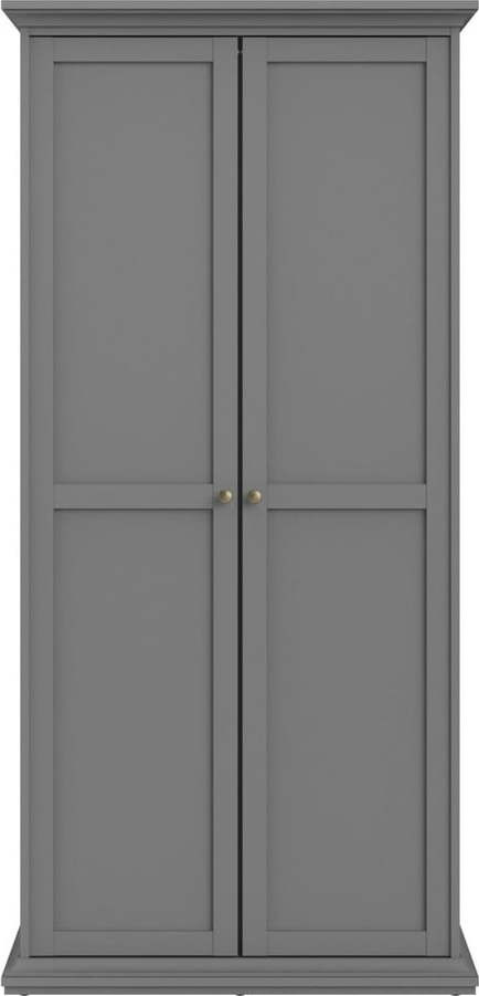 Šedá šatní skříň 96x201 cm Paris – Tvilum