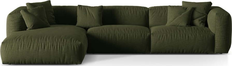 Zelená modulární rohová pohovka (levý roh) Martina – Micadoni Home