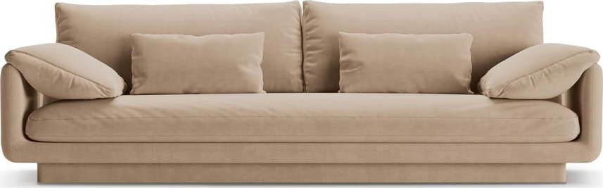 Béžová sametová pohovka 250 cm Torino – Micadoni