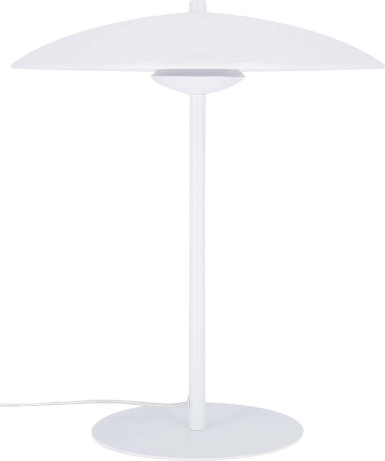 Bílá LED stolní lampa s kovovým stínidlem (výška 41 cm) Lund – Candellux Lighting