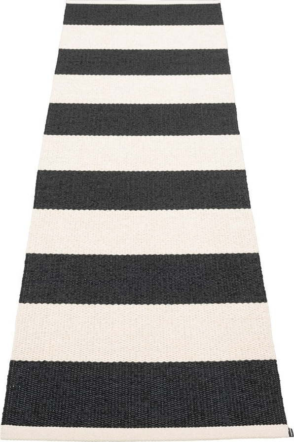 Černo-bílý vnitřní a venkovní běhoun 70x225 cm Bob Black Vanilla – Pappelina