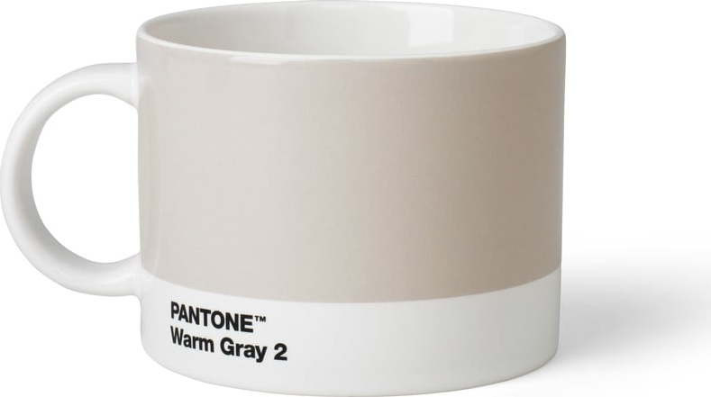 Bílý/šedý keramický hrnek 475 ml Warm Gray 2 – Pantone