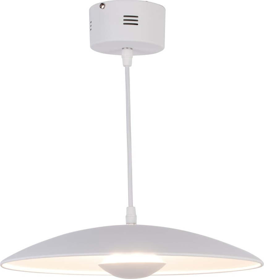 Bílé LED závěsné svítidlo s kovovým stínidlem Lund – Candellux Lighting