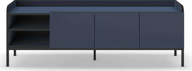 Modrý TV stolek 160x55x42 cm Adara – Marckeric