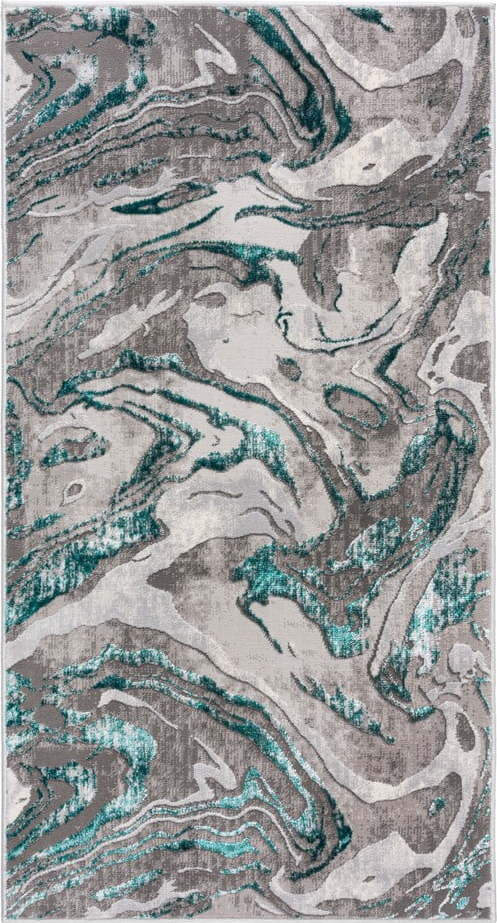 Šedo-tyrkysový koberec 160x230 cm Marbled – Flair Rugs